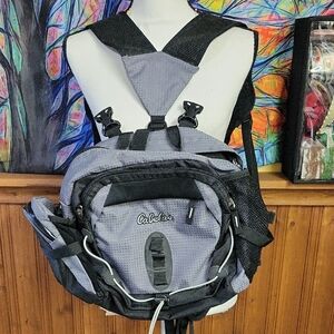 Cabela's Black and Gray Men's Backpack/fanny Bag